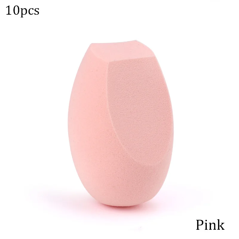 Профессиональный спонж для макияжа, пудра, спонж для макияжа - Цвет: Pink 10pcs