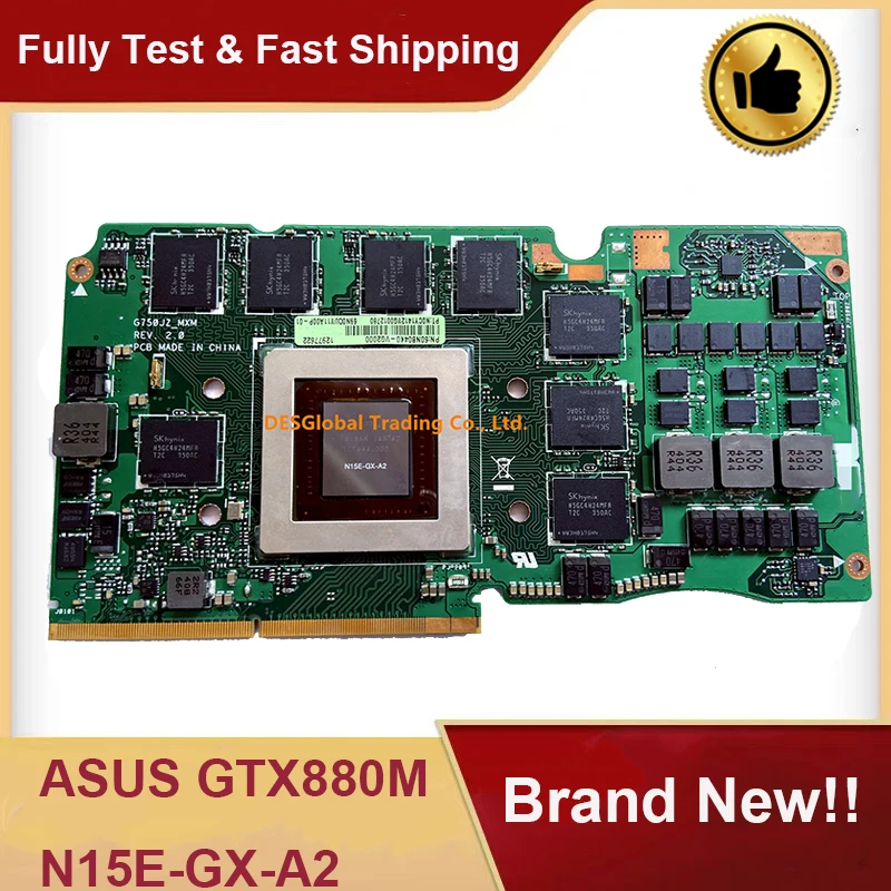  Brand New GTX 880M GTX880M N15E-GX-A2 4GB VGA Video Graphics Card For ASUS G750J G750JZ G750JS G750