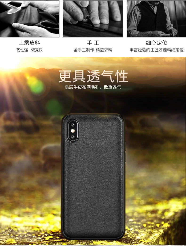 Роскошный чехол для IPhone 11 pro 7 8 Plus X XS Max XR кожаный чехол пуховая чистая зернистая задняя крышка для смартфона корпус из натуральной воловьей кожи