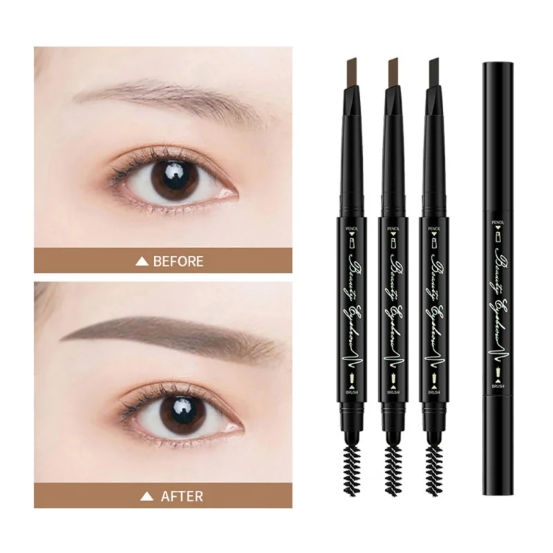 Special Price for  Double-End Eyebrow Pencil Waterproof 5 Colors Eye Brow Pen Smudge-Proof Long Lasting Eyebrow Pen Ey