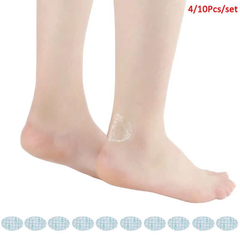 

4/10Pcs Women Girls Anti-wearing Heel Sticker Foot Care Tools Adhesive Hydrocolloid Gel Blister Plaster Pedicure Patch