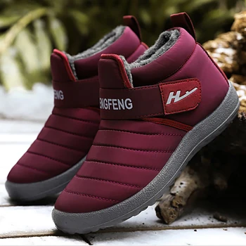 

2020 New Boots women Plus velvet Keep Warm Winter Ankle boots for women Large Size Non-Slip Couple Snow Boots Woman shoes