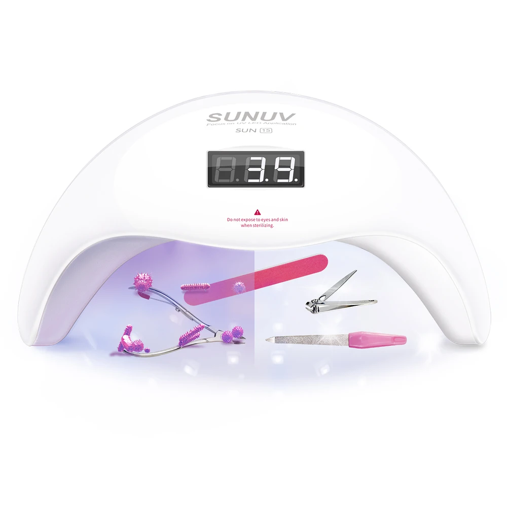 SUNUV SUN15 UV LED Lamp for manicure apparatus Sterilizer&Nail Dryer 2 in 1 manicure Gel Nail Lamp Drying Lamp For Gel Varnish (1)