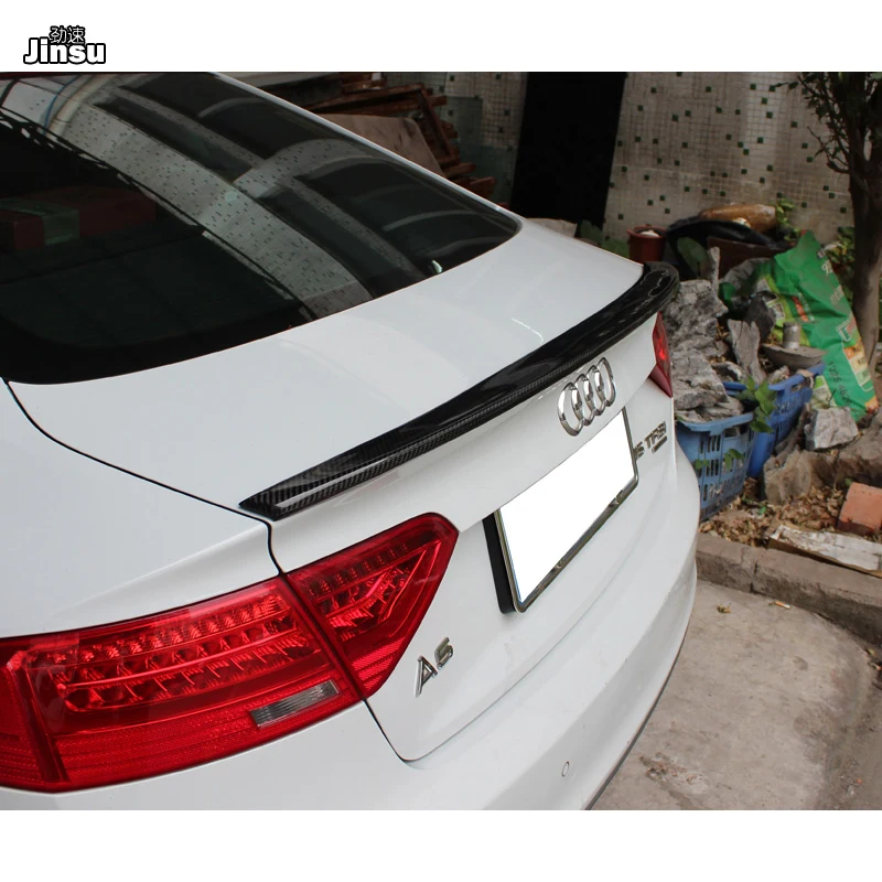 S5 Стиль углеродного волокна задний спойлер багажника крыло для Audi A5 sportback 4 двери Quattor 2007-(не подходит sline S5 RS5
