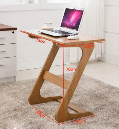 No keyboard Tray Z-образный столик для ноутбука, компьютерный стол с клавиатурой, простой столик для спальни - Цвет: No keyboard Tray