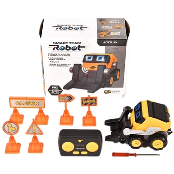 

2.4Ghz Remote Control Dancing Rotating Music Light Engineering Truck Forklift Remote Control Robot Car