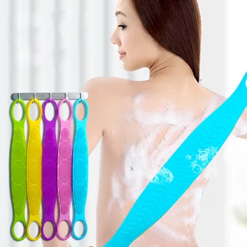 

Magic Silicone Brushes Bath Towel Rubbing Back Wash Band Strap Shower Scrubber Silicone Exfoliating Clean Skin Scrubbing Tool