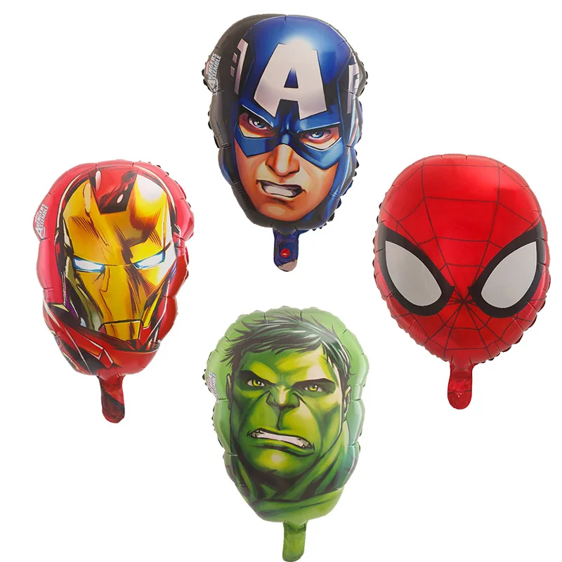 4pcs Avengers Ironman Hulk Captain America Spiderman Balloon Superhero Party