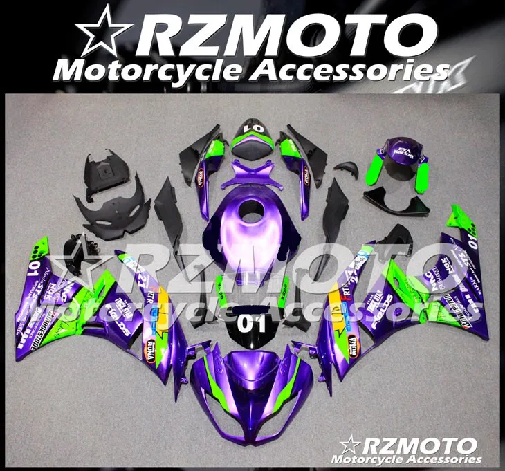 Мотоциклетный обтекатель abs Подходит для Kawasaki ZX6R 636 599 ZX-6R 2009 2010 2011 2012 корпусные детали пресс-форм Магазин № 0307 - Цвет: All sorts of color