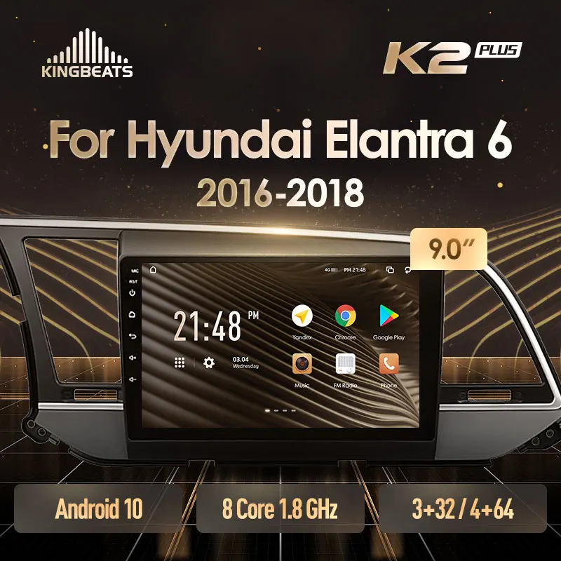 KingBeats штатное головное устройство For Hyundai Elantra 6 2016 2018 GPS Android 10 автомагнитола на
