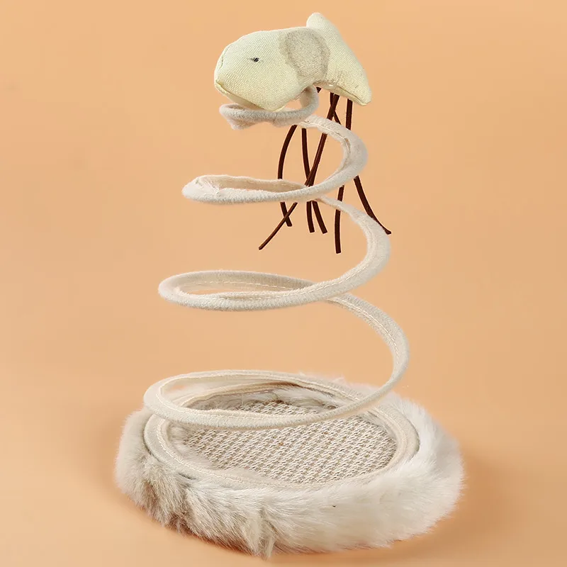 Simulation Animal Spiral Wire Spring Pet Toys Cute Fish Cat Toy Mouse Spiral Wire Pet Products
