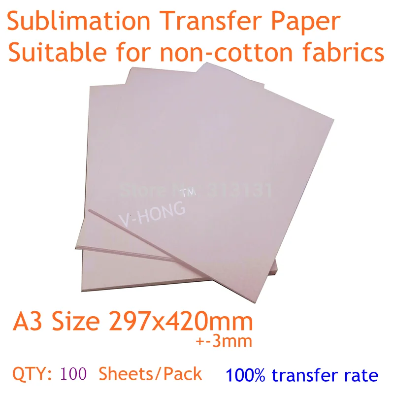 A3 100SHEETS Струйный принтер А3 сублимационная бумага 10-50листов 11," x 16,5" Футболка полиэфирная кружка теплопередача бумага, железо сублимационная бумага - Цвет: A3 100SHEETS