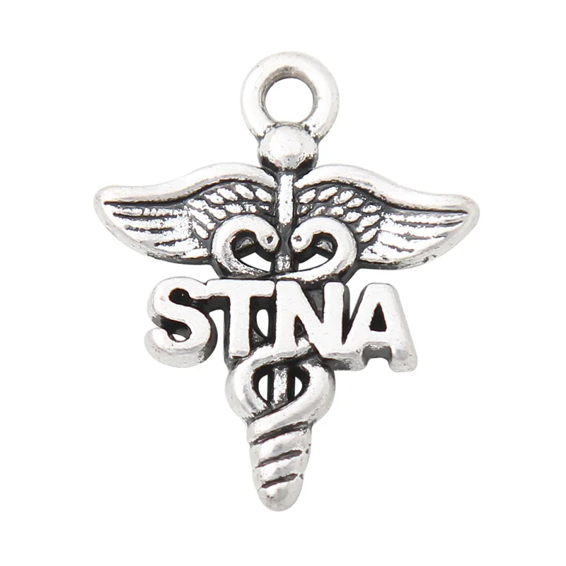 RAINXTAR модные религиозные медицинские STNA амулеты из сплава 19*23 мм 50 шт. AAC217