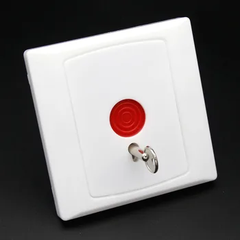 

White Emergency Button Alarm Button Fire Alarm Emergency Switch Alarm Access Control Switch with Key 86*86mm