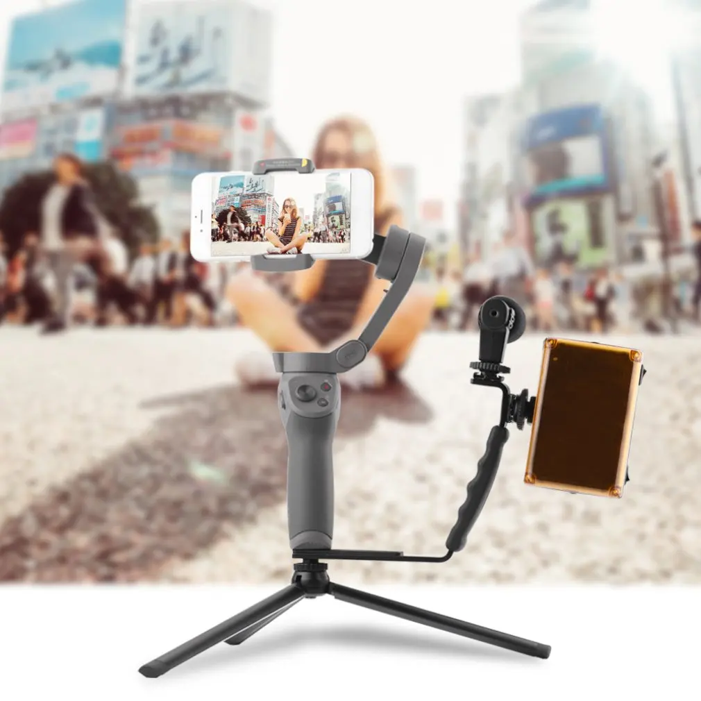 Для Dji Osmo Mobile e2/3 Zhiyun заполняющий светильник микрофон ручной l-тип кронштейн расширения профессиональная Мода 6875+ 2467
