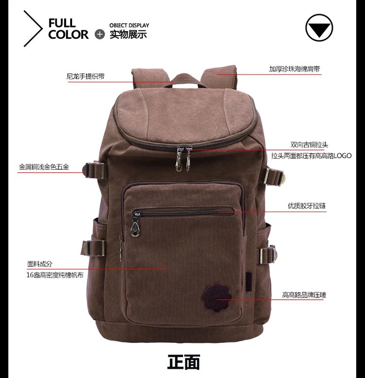 Groe Kapazitat шуттером Tasche Herren поездка Leinwand рюкзак унисекс Taschen мехом для подростка Schule Rucksacke