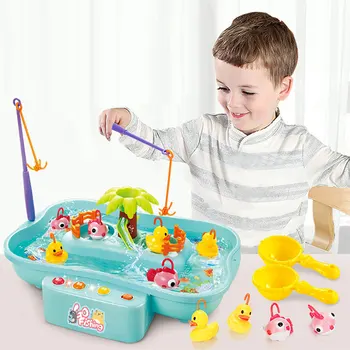 

Electric Fishing Toys For Toddlers Rotating Musical Fish Game Parent-Child Interactive Table Games Developmental Bathing Toys