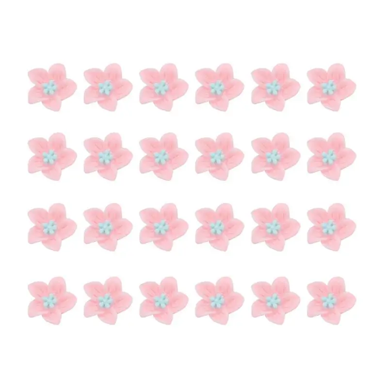 Pink 50pcn Flos Resiwer украшения пять лепестков цветок украшения DIY телефонные наклейки декоративные ломтики для подарка ремесло Лаванда - Цвет: Pink