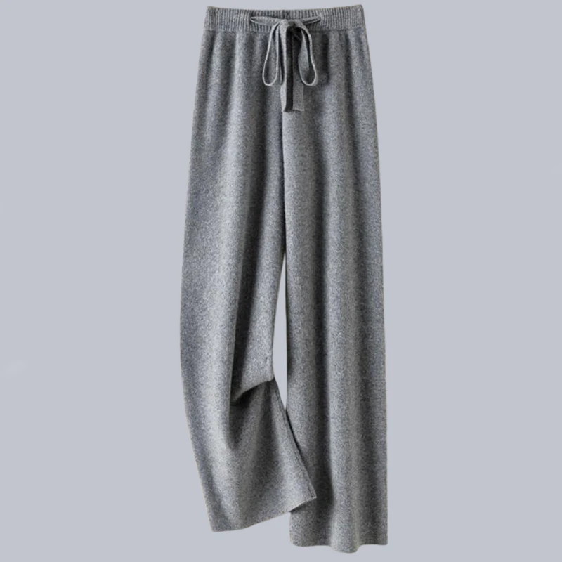 Korean Fashion New Drawstring High Waist Wide Leg Pants Women\'s Autumn Winter Straight Trousers Jogger Gym Loose Pants Female