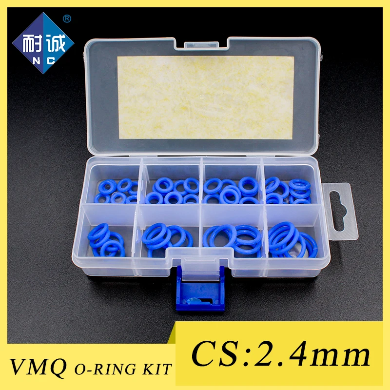 

Уплотнительное кольцо из пищевого синего силикона толщиной 2,4 мм, водонепроницаемое и Термостойкое уплотнительное кольцо VMQ