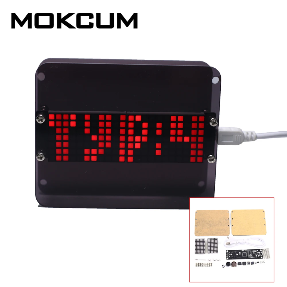 DIY Kit Electronic Clock DS3231 LED Dot Matrix Screen Display timer