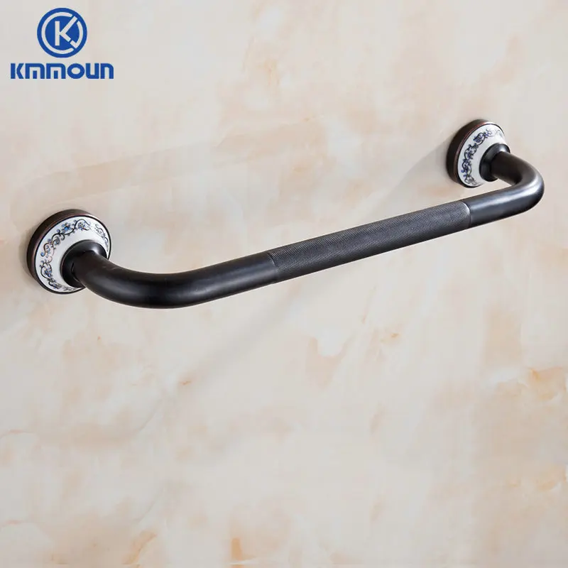 Solid Brass Bathtub Grab Bars Handrails Old People Bathroom Handle Armrest Safety & Accessories WC Towel Bar Kmmoun images - 6