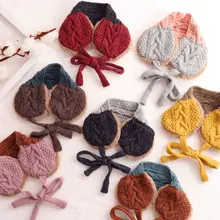 Модные милые наушники для мальчиков и девочек; шерстяной вязаный шарф двойного назначения; C6UD