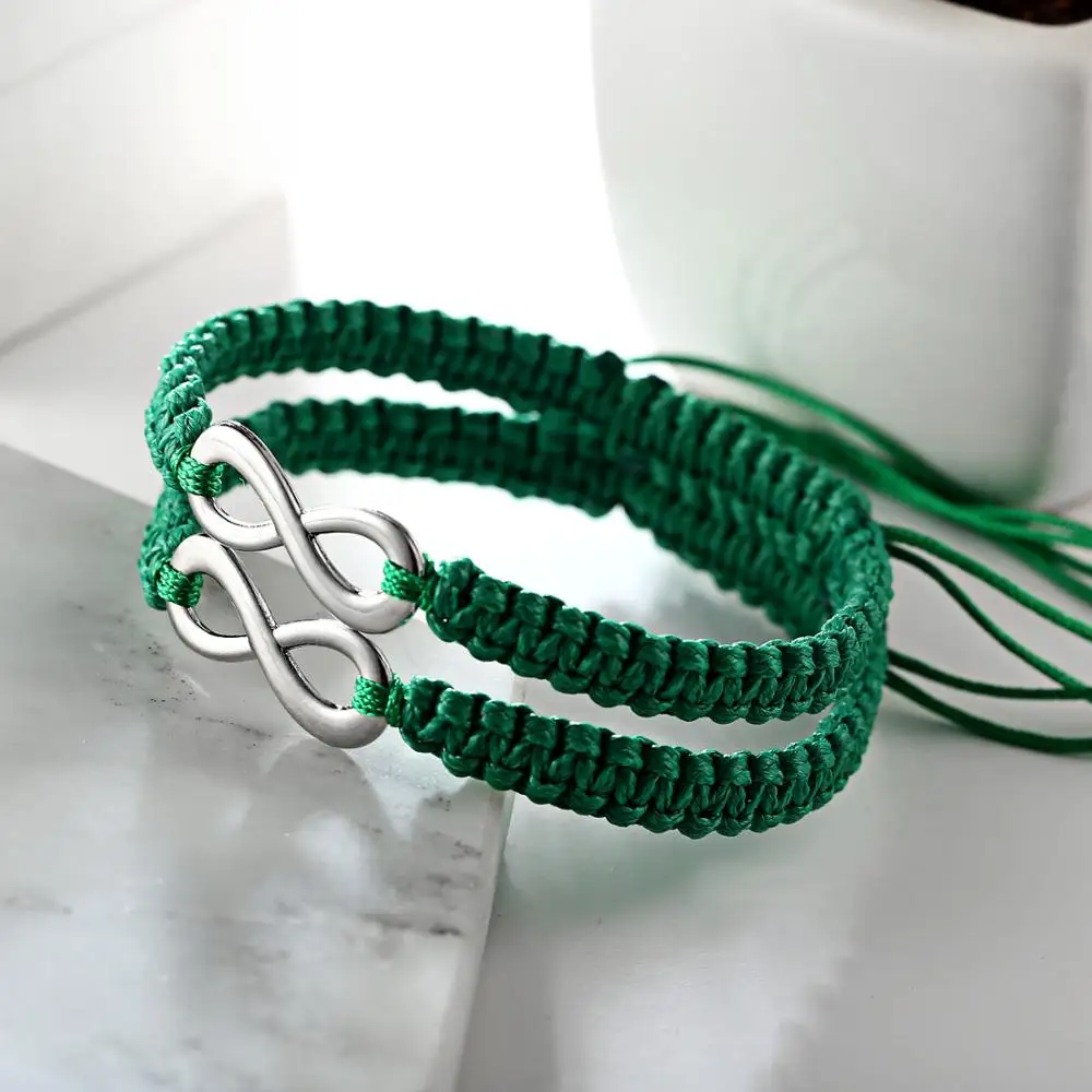 Bracelet Jewelry 2 pcs/set Infinity Bracelets Bohemia Vintage Rope Chain Charm Bracelets Women Men Handmade Friendship Lovers Party Gifts