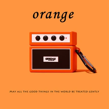 

Retro Orange Sound case For Apple AirPods 1 2 pro charging box personality audio soft silicon earphone protect cover Accessories