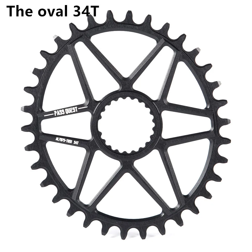 BLACKTheoval34T Прямое Крепление передняя Звездочка 32/34/36/38/40 т MTB узкая широкая цепь из колец цепь велосипедная Звездочка для deore xt M7100 M8100 M9100 SHIMANO 12S диаметра окружности болтов - Цвет: BLACKTheoval34T