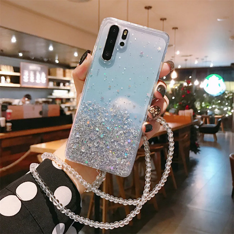 IPWSOO чехол для телефона с блестящими звездами для huawei P30 P20 Pro Lite mate 30 Pro Lite Nova 5i Honor 20i Pro, мягкий чехол с блестящим порошковым ремешком