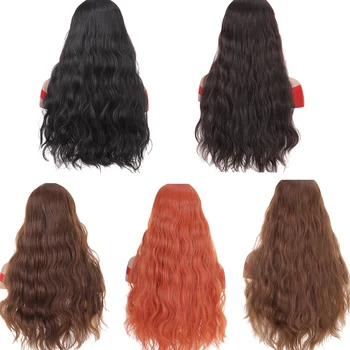 

fake hair Long natural Wave curly HAIR WIG Hairstyle Wigs for black Women girl cosplay fake MUMUPI