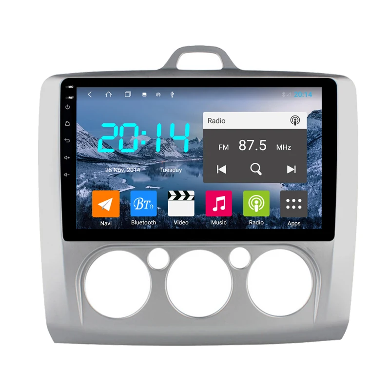 9inch Android 10 Car Radio Dvd Player Carplay For ford focus EXI MT 2 3 Mk2 2004 2005 2006 2007 -2011 2Din GPS Multimedia Player