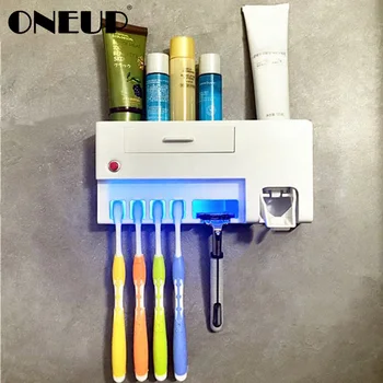 

ONEUP Automatic Toothbrush Sterilizer UV Light Toothbrush Holder Home Toothpaste Squeezer Storage Rack Bathroom Accessories Sets