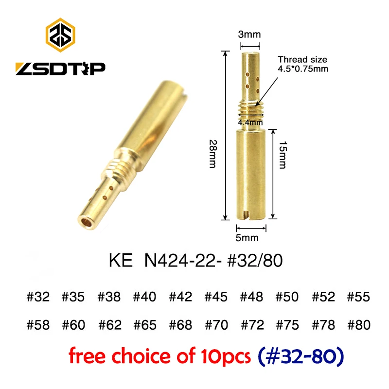 Карбюратор ZSDTRP 10 шт. сменный комплект для медленной/летной струи keihin CVK V PE34 PE36 PE38 PJ