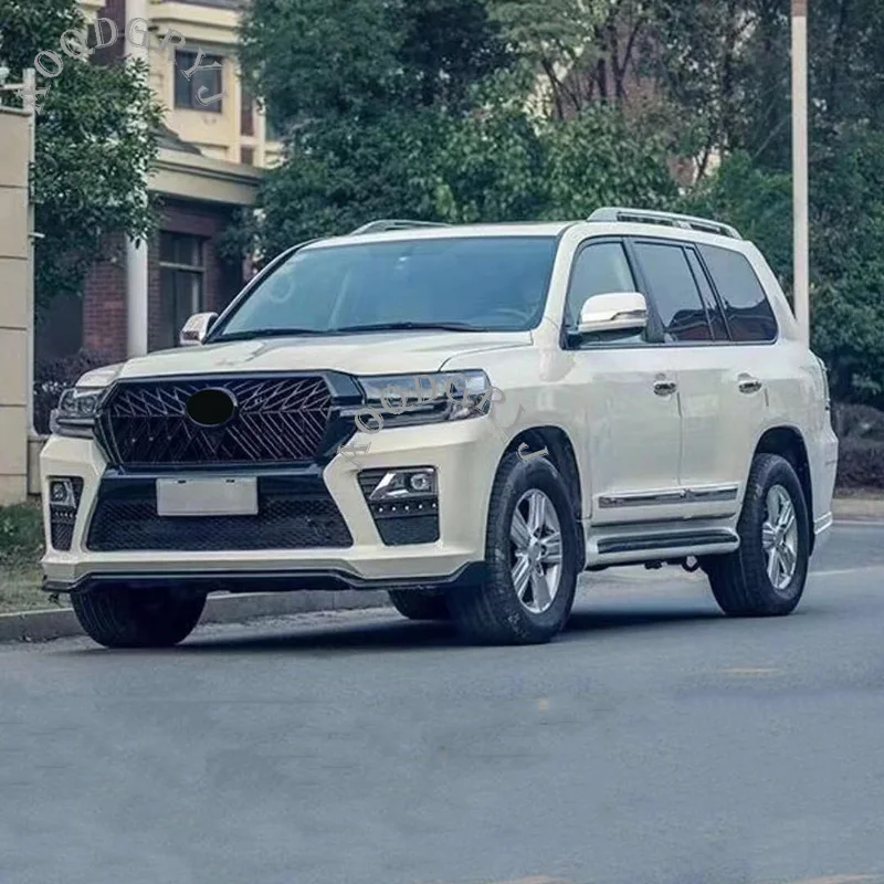 Автозапчасти глянцевая черная Решетка переднего бампера Центральная решетка Декор подходит для Toyota Land Cruiser LC200- TRD Стиль