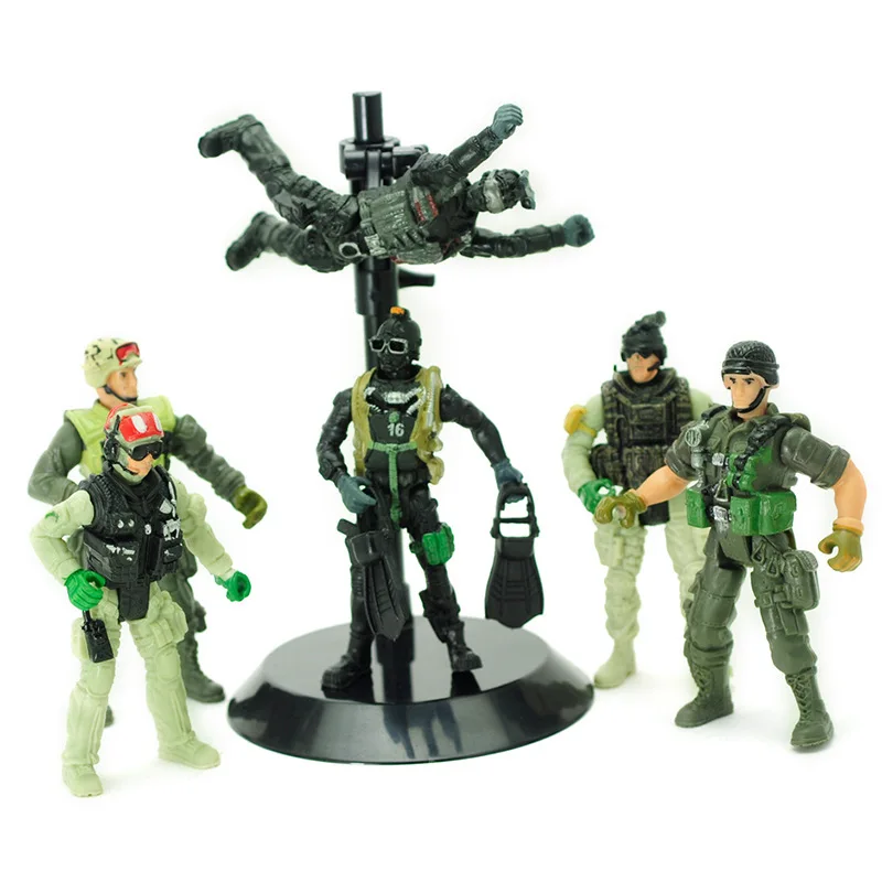 

Extra-value Manufacturers Direct Selling 4-Inch Plastic Mobile xiao bing ren Anti-terrorism Forces 6-CS Military Model Toy