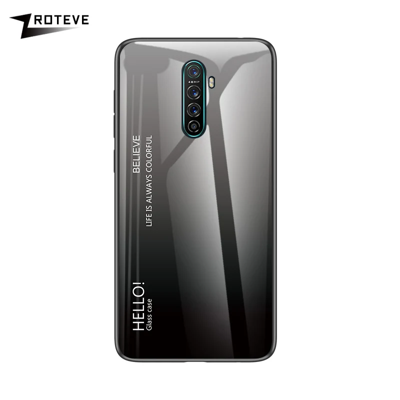 Серый ZROTEVE чехол для OPPO Рено Ace чехол градиент Стекло чехол для OPPO Realme X2 Pro 3 5 Pro X XT чехол Стекло крышка Рено 10X3 2Z ACE - Цвет: Серый