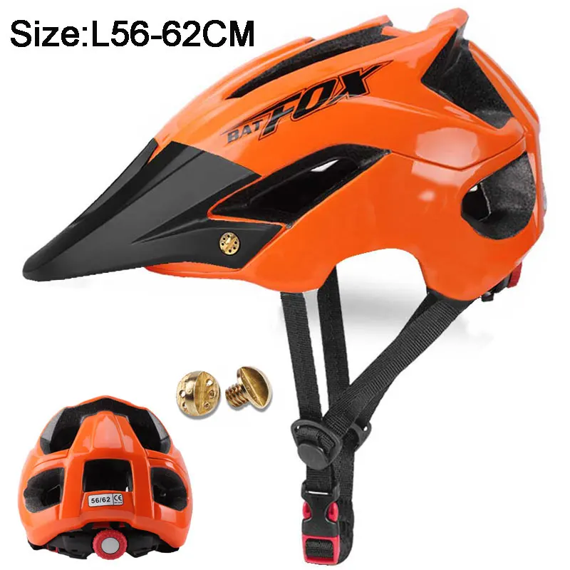 B5002 BATFOX Женский Мужской велосипедный шлем MTB велосипед Горный шоссейный велосипедный шлем безопасность Спорт на открытом воздухе легкий большой козырек шлем - Цвет: B5002