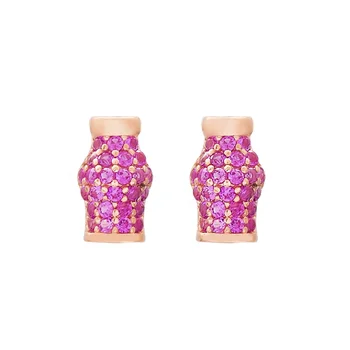 

LOZRUNVE Bohemian Jewelry Cute 925 Silver Pave CZ Mini Bottle Stud Earring for Girl Women