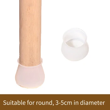 

24pcs Table Accessories Furniture Leg Floor Protector Scratch-proof Chair Wear-resistant Home Anti Slip Silicone Cover Caps