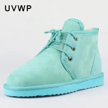 Новинка; Модные женские зимние ботинки из натуральной овечьей кожи; женские ботильоны; натуральный мех; теплая шерстяная Повседневная обувь; зимние ботинки