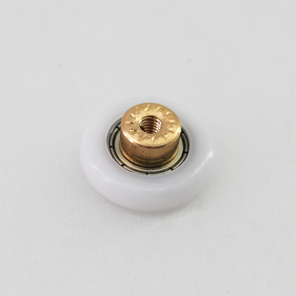 19/23/25/27mm Diameter Brass Single Door Rollers For 4-6mm Shower Sliding Door Wheel Runner Pulley Shower Parts Replacement