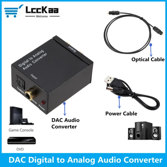 Digital Analog Audio Converter Audio Toslink Rca - 192khz 24bit Dac  Converter - Aliexpress