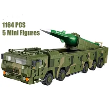 

1164pcs WWII Military Medium Range Missile Car Model Soldiers 5 Mini Figures Children's Toy Bricks Building Blocks For Boys