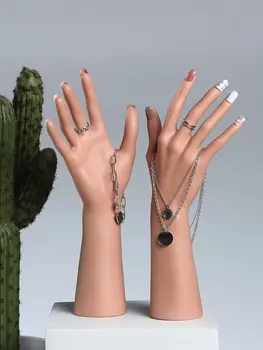 Mano di Manichino Femminile Realistica per Esposizione di Unghie, Gioielli e Anelli, Braccio per Negozi e Showroom