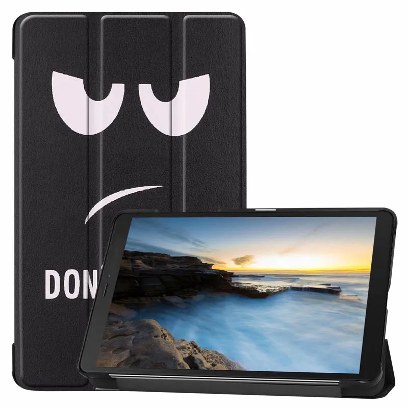 Печать Тонкий чехол для Samsung Galaxy Tab A 8,0 T290 T295 T297 чехол из ПУ кожи с Откидывающейся Крышкой 30 шт./лот