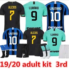 Футбольные Футболки В миланском стиле LAUTARO ICARDI NAINGGOLAN PERISIC SKRINIAR POLITANO, комплект для взрослых 19/20, Футболка В миланском стиле
