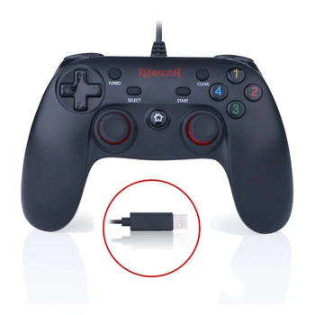 Redragon G807 게임 패드 PC 게임 컨트롤러 조이스틱 듀얼 진동 토성 Windows PC PS3 플레이 스테이션 안드로이드 x 박스 360