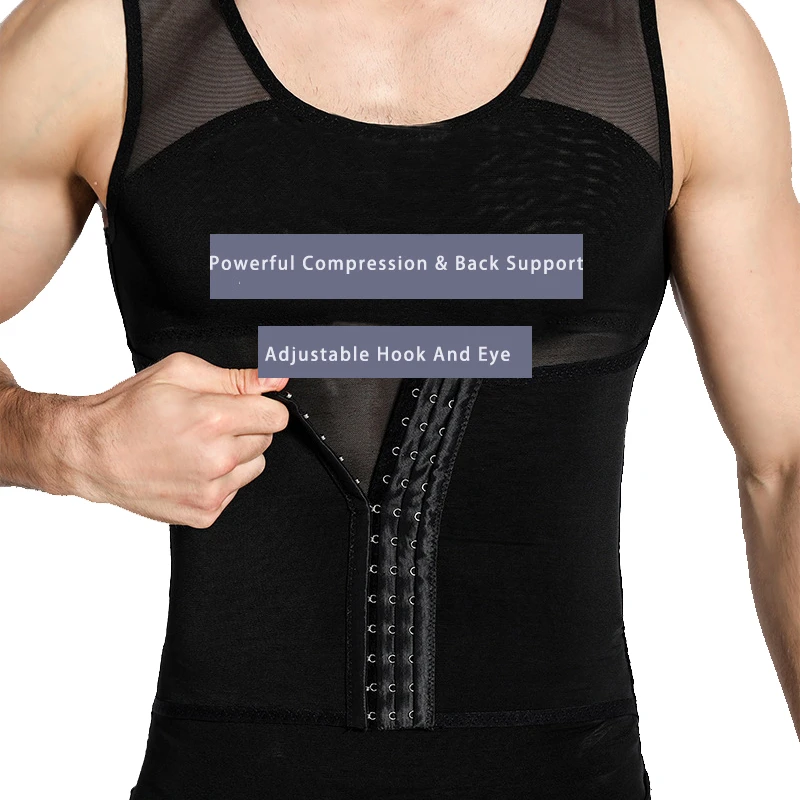 Mens Compression Shirt Slimming Body Shaper Vest Sleeveless Undershirt Tank Top Tummy Control